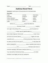 Asthma Word Fill-In