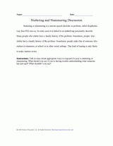Stuttering and Stammering Discussion