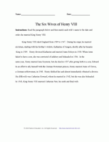 The Wives of King Henry VIII
