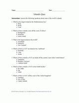 Islands Quiz