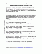 Famous Quotations by Women Quiz