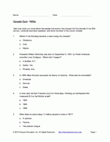 Decade Quiz: 1900s