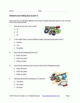 U.S. Elections and Voting Quiz (Level I)