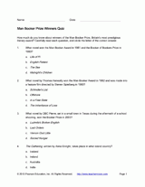 Man Booker Prize Winners Quiz