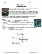 Flower Power Crossword Puzzle