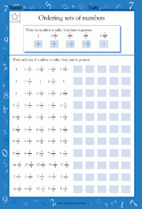 ordering sets of numbers worksheet grade 4 teachervision