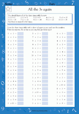 Multiplication Speed Trials: All the 3s Again (Grade 4)
