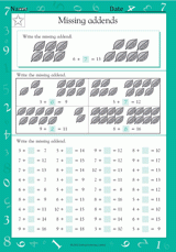 Missing Addends (Grade 2)