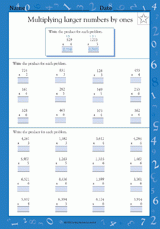 Times Tables 2-6: Multiplying Large Numbers by Ones