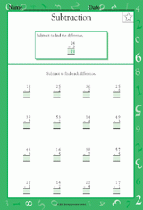 Two-Digit Minus One-Digit Subtraction