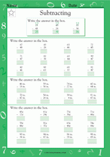Two-Digit Subtraction with Regrouping and Units