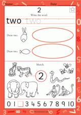Write the Word "Two"