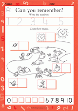 Write the Numbers 1-5