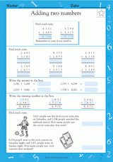 Adding Four-Digit Numbers (Grade 3)