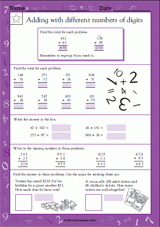 Adding with Different Numbers of Digits I