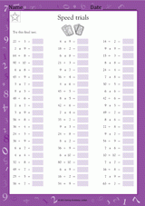 Multiplication & Division Speed  (Grade 5)