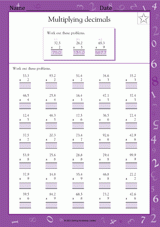 Multiplying Decimals (3-Digit by 1-Digit)