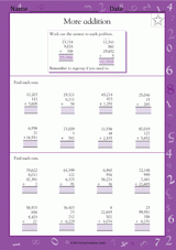 3 & 4 Addend Addition with Larger Numbers