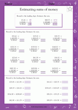 Estimating Sums of Money (Grade 5)