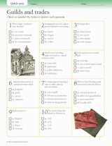Medieval Guilds and Trades Quiz