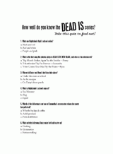 Dead Is Series Quiz