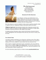 The Springsweet Teacher's Guide