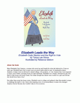 Elizabeth Leads the Way: Elizabeth Cady Stanton and the Right to Vote Teacher's Guide