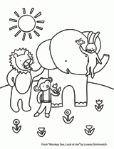 Monkey See, Look At Me Coloring Page