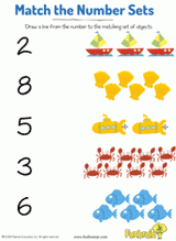 Match the Numbers at the Beach