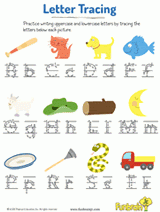 Trace the Letters for Bat, Cat, and More