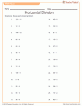 Horizontal Division Quiz