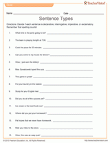 Sentence Types Quiz