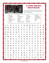 The Polar Express Word Search