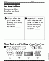 Solve Two Story Problems