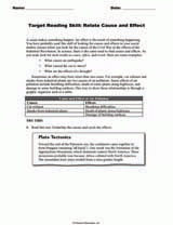 Target Reading Skill: Relate Cause and Effect