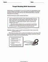 Target Reading Skill: Summarize