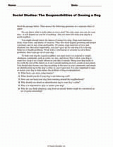 Social Studies: The Responsibilities of Owning a Dog