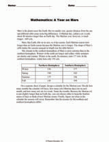 Mathematics: A Year on Mars