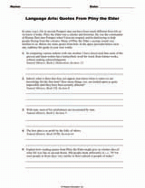 Language Arts: Quotes From Pliny the Elder