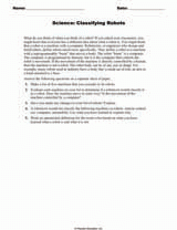 Science: Classifying Robots