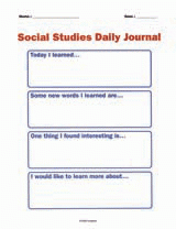 Social Studies Daily Journal