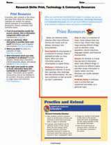 Research Skills: Print, Technology & Community Resources