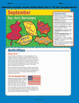 September Activities: Autumn Bulletin Board Idea &amp; "The Star Spangled Banner"