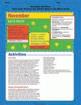 November Activities: "Let's Vote" Election Day Bulletin Board &amp; the White House