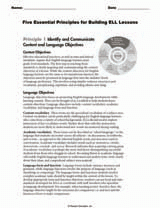Five Essential Principles for Building ELL Lessons