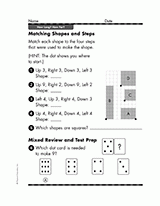 Matching Shapes and Steps