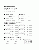 Using multiples of 10