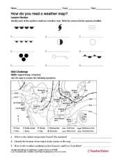 How Do You Read a Weather Map? Weather Science Printable (6th ...