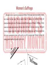 Women's Suffrage Art Project Cover Image