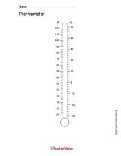 Printable Thermometer for Measurement of Temperature